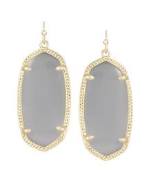 Elle Gold Drop Earrings in Slate Cats Eye Kendra Scott at Kendra Scott