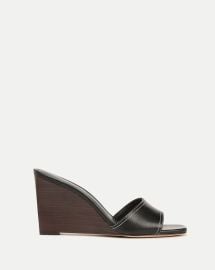 Ellen Black Peep-Toe Wedge at Veronica Beard