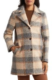 Ellen Tracy Plaid Boucl Coat at Nordstrom Rack