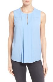 Ellen Tracy Pleat Keyhole Shell at Nordstrom