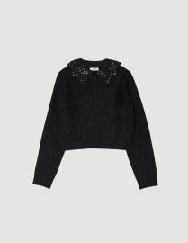 Ellena Cropped sweater with sequins - Sweaters Cardigans Paris at Sandro