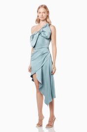 Elliat Vaudeville Satin Bow Mini Dress in Blue - Estilo Boutique at Estilo Boutique