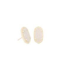 Ellie Gold Stud Earrings in Iridescent Drusy Kendra Scott at Kendra Scott