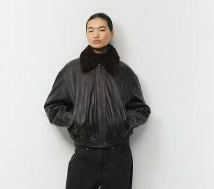 Elliott Aviator Jacket - Leather at Aritzia