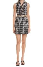 Ellis Chain Detail Cotton Blend Tweed Dress at Nordstrom