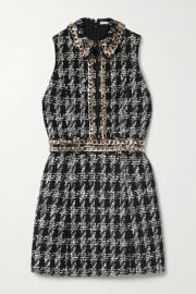 Ellis Chain Detail Cotton Blend Tweed Dress by Alice + Olivia at Net A Porter