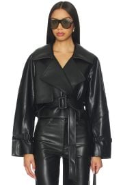 Elodie Charles Faux Leather Crop Jacket at Revolve