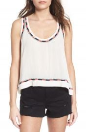 Elodie Embroidered Trim Tank at Nordstrom