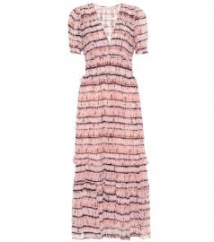 Elodie printed silk midi dress at Mytheresa