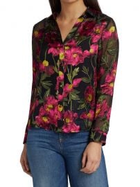 Eloise Burnout Floral Shirt by Alice Olivia at Saks Fifth Avenue