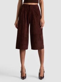 Eloise Suede Long Short In Dark Chocolate Alice Olivia at Alice + Olivia