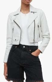 Elora Shrunken Leather Biker Jacket at Nordstrom