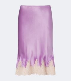 Elowette lace-trimmed silk slip skirt at Mytheresa