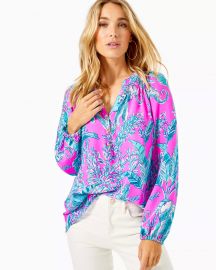 Elsa Silk Top at Lilly Pulitzer