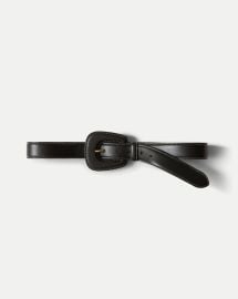 Elsy Leather-Buckle Belt in Black | Veronica Beard at Veronica Beard