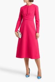 Elta Draped Crepe Midi Dress at The Outnet