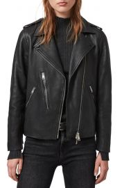 Elva Lambskin Leather Biker Jacket at Nordstrom