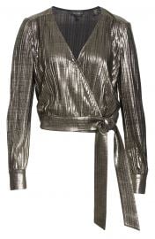 Elwiira Metallic Wrap Top by Ted Baker at Amazon