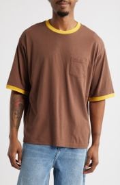 Elwood Trophy Ringers Oversize Organic Cotton Pocket T-Shirt at Nordstrom
