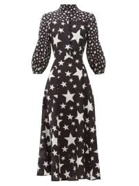 Emanuelle star-print silk-crepe dress at Matches