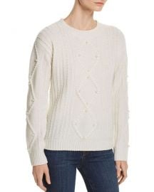 Embellished Aran-Knit Cashmere Sweater at Bloomingdales