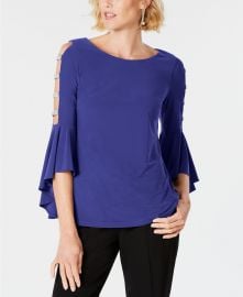 Embellished Bell-Sleeve Top by MSK at Macys