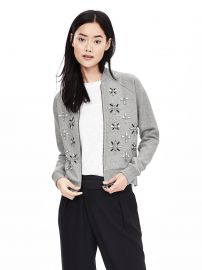 Embellished Bomber Jacket at Banana Republic