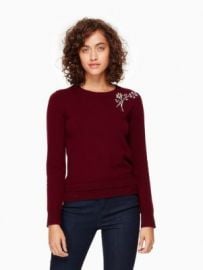 Embellished Brooch Sweater at Kate Spade