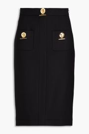 Embellished Grain De Poudre Pencil Skirt at The Outnet