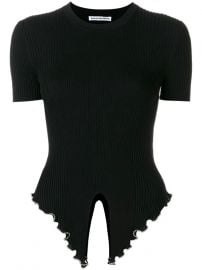 Embellished Knitted T-shirt by Alexander Wang at The Talk