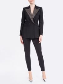 Embellished Lapel Blazer Black   The Webster at The Webster