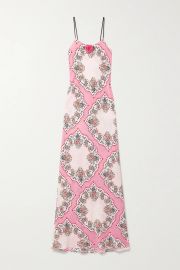 Embellished Printed Silk crepe de chine Maxi Dress by Rodarte at Net A Porter