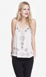 Embellished Racerback Trapeze Cami at Express