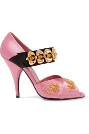 Embellished Satin Sandals by Prada at Net A Porter