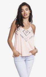 Embellished Southwestern Racerback Cami at Express