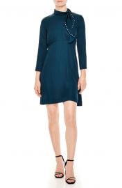 Embellished Tie Neck Dress at Nordstrom