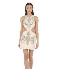 Embellished Wool Crepe Dress with Cut Outs by Fausto Puglisi at Luisaviaroma