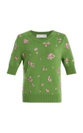 Embellished Wool Sweater By Oscar De La Renta at Moda Operandi