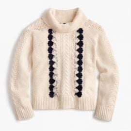 Embellished cable sweater at J. Crew