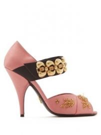 Embellished cross-strap satin sandals at Matches