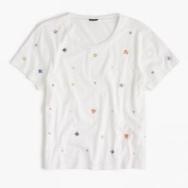 Embellished floral T-shirt at J. Crew