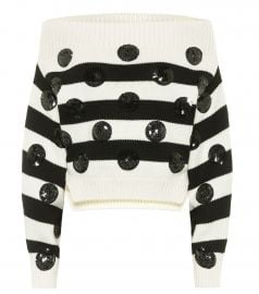 Embellished merino wool sweater at Mytheresa