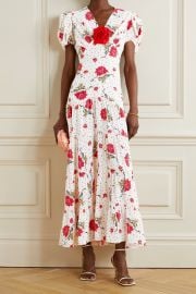 Embellished printed silk-crepe maxi dress at Net a Porter