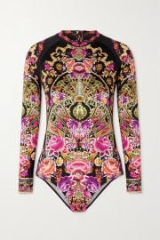 Embellished printed stretch ECONYL swimsuit by Camilla at Net a Porter