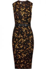 Embellished printed stretch-cotton dress at The Outnet