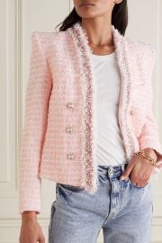 Embellished tweed blazer at Net a Porter