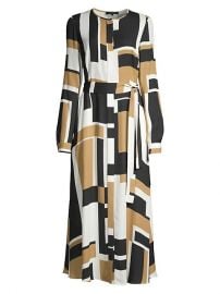 Emberly Graphic Colorblock Maxi Shirtdress by Lafayette 148 New York at Saks Off 5th