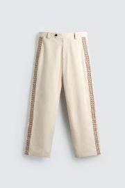 Embroidered Band Pants at Zara