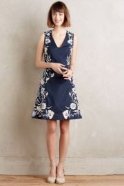 Embroidered Bellflower Dress at Anthropologie