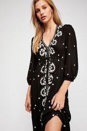 Embroidered Fable Midi Dress at Free People